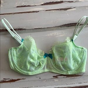 Neon Lace Unlined Victoria’s Secret Bra 34DD